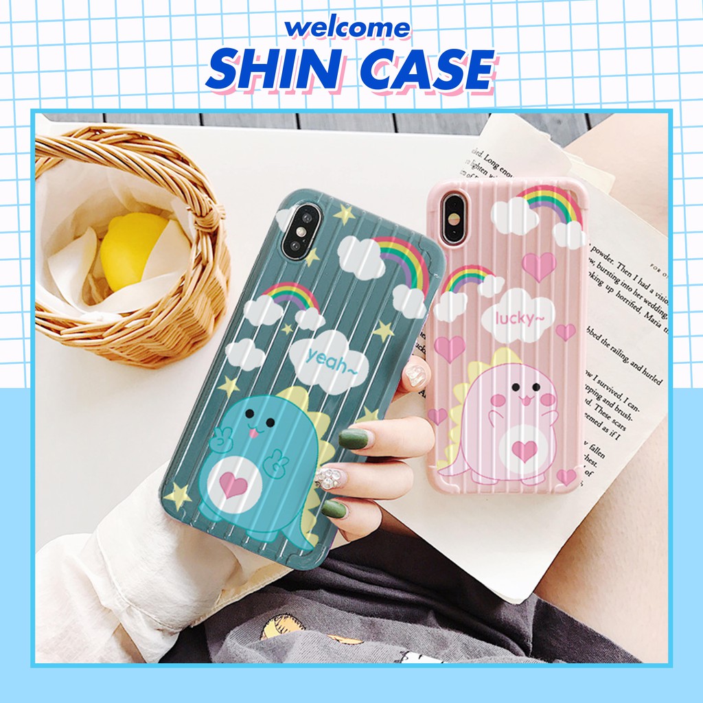 Ốp lưng iphone Khủng long Yeki sọc 3D chống va đập 5/5s/6/6plus/6s/6splus/7/7plus/8/8plus/x/xs/11/12/pro/max/plus/promax