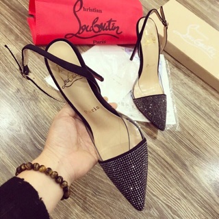 Cao gót Louboutin gắn đá nhí cao cấp 🌸