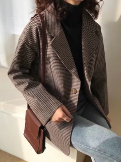 Blazer kẻ dạ