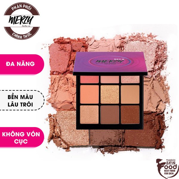 Bảng Phấn Trang Điểm Đa Năng Merzy Bite The Beat Shadow Palette Pop In Mood