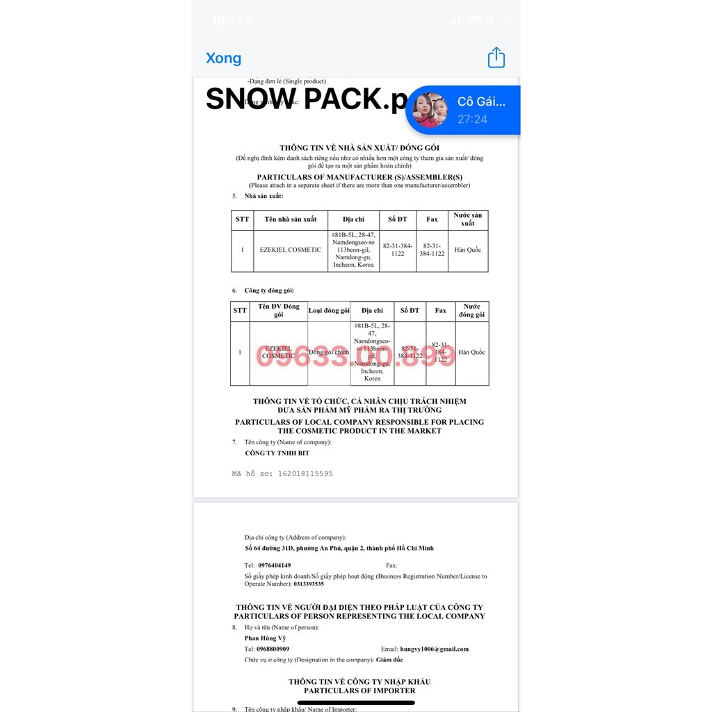 Kem tắm trắng da body và mặt cao cấp Snow White Milky Pack Hàn Quốc - Hàng chính hãng