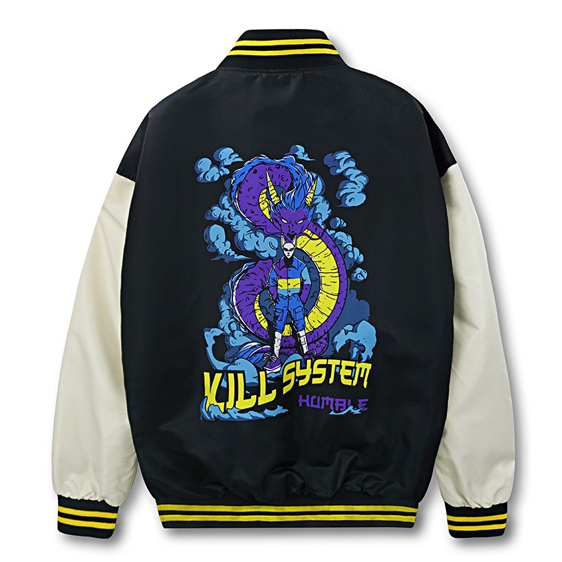 [KILL SYSTEM] - HUMBLE DRAGON VARSITY JACKET ( áo khoác dù) | BigBuy360 - bigbuy360.vn