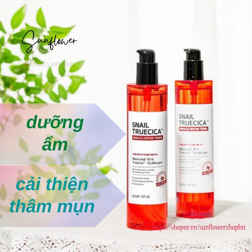 Nước Hoa Hồng Cân Bằng Da, Giúp Da Săn Chắc Chiết Xuất Ốc Sên Some By Mi Snail Truecica Miracle Repair Toner 135ml