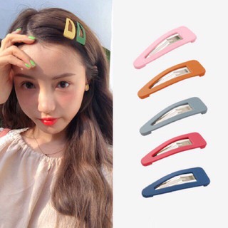 Cặp tóc oval giọt nước trơn - Kẹp tóc oval nhám màu sắc xinh xắn - Giao màu ngẫu nhiên