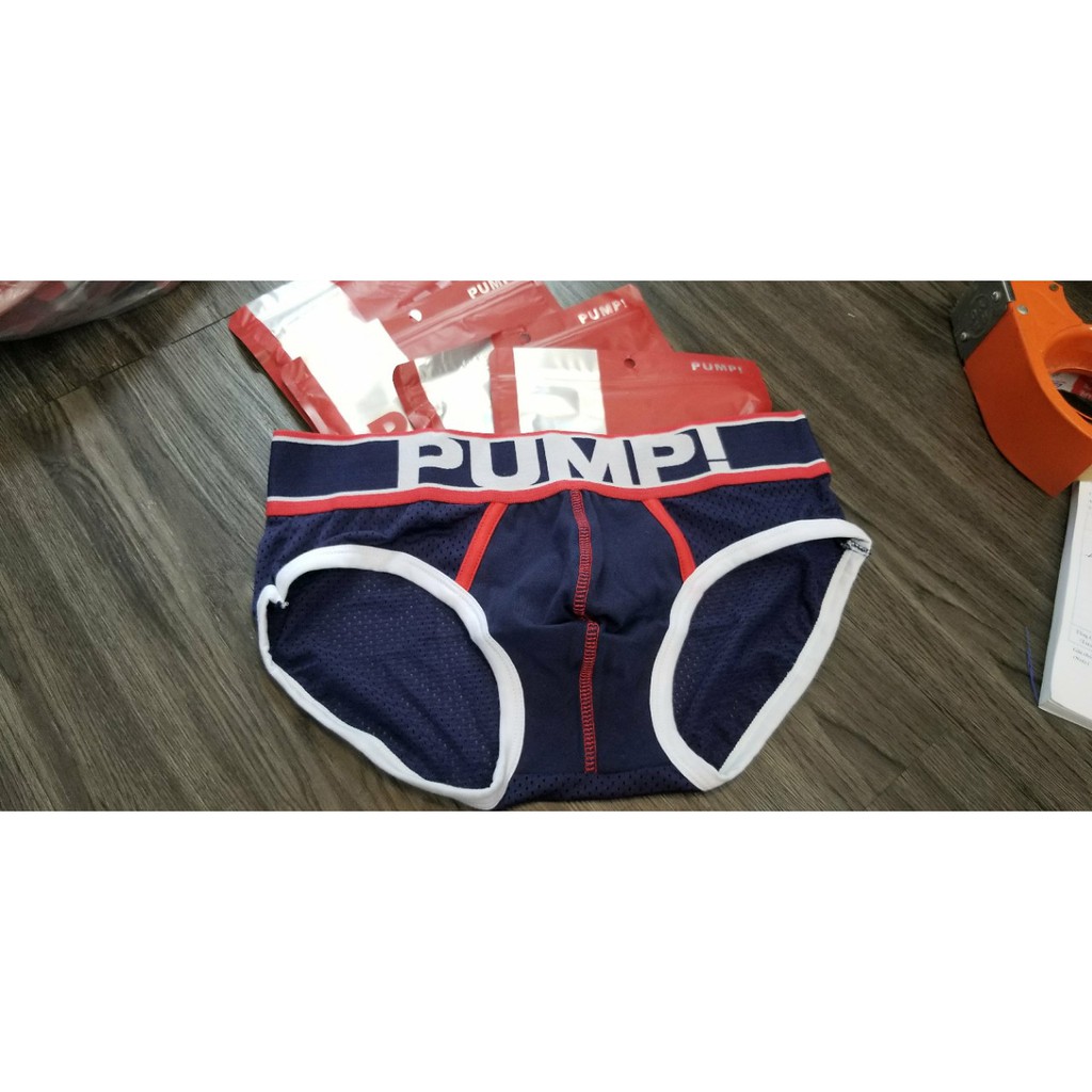 [free ship 50k + che tên đơn hàng] quần lót nam, quần lót tam giác in chữ pump đẹp nhiều màu và size