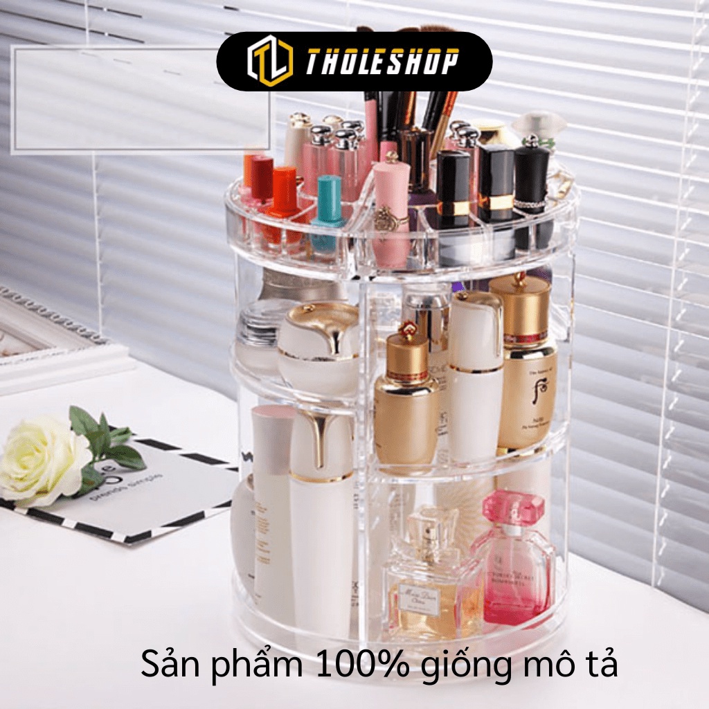 [SGD] Kệ Đựng Mũ Phẩm - Khay Để Đồ Trang Điểm, Trang Sức Trụ Xoay 360 Độ, Nhiều Ngăn 9241