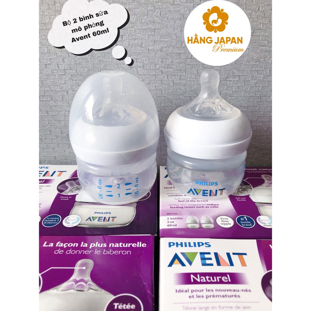 Bình sữa mô phỏng tự nhiên cho bé Philisp Avent 60ml/125ml/260ml/330ml