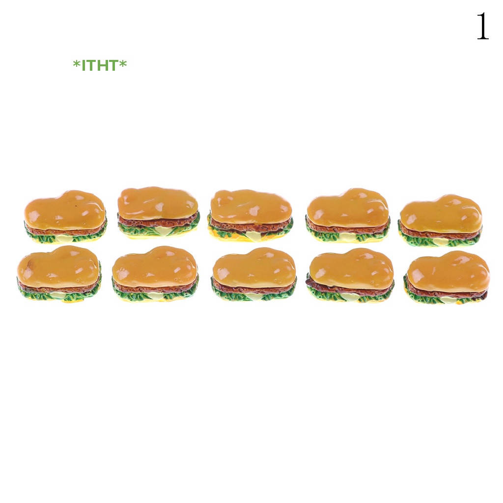 Set 2 Bánh Hamburger Đồ Chơi Mini Cho Nhà Búp Bê Mới