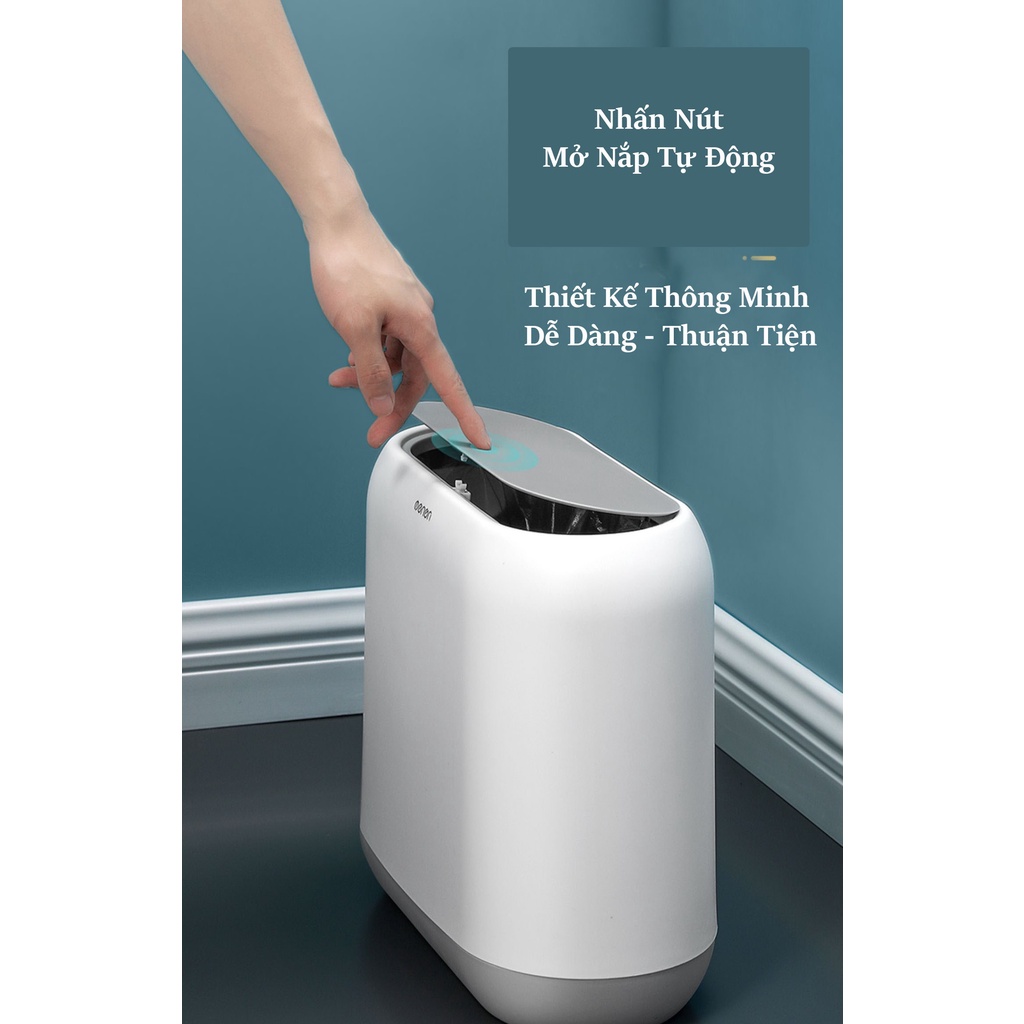 Thùng Rác Tự Động OENON, Sọt Rác Nhựa Văn Phòng Phân Loại Rác Cao Cấp, Thùng Rác Thông Minh