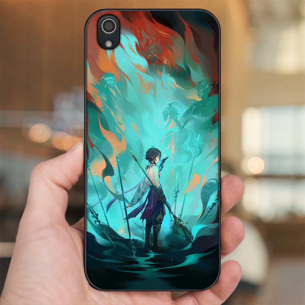 Ốp lưng Vivo Y91c viền đen in hình Xiao Genshin Impact