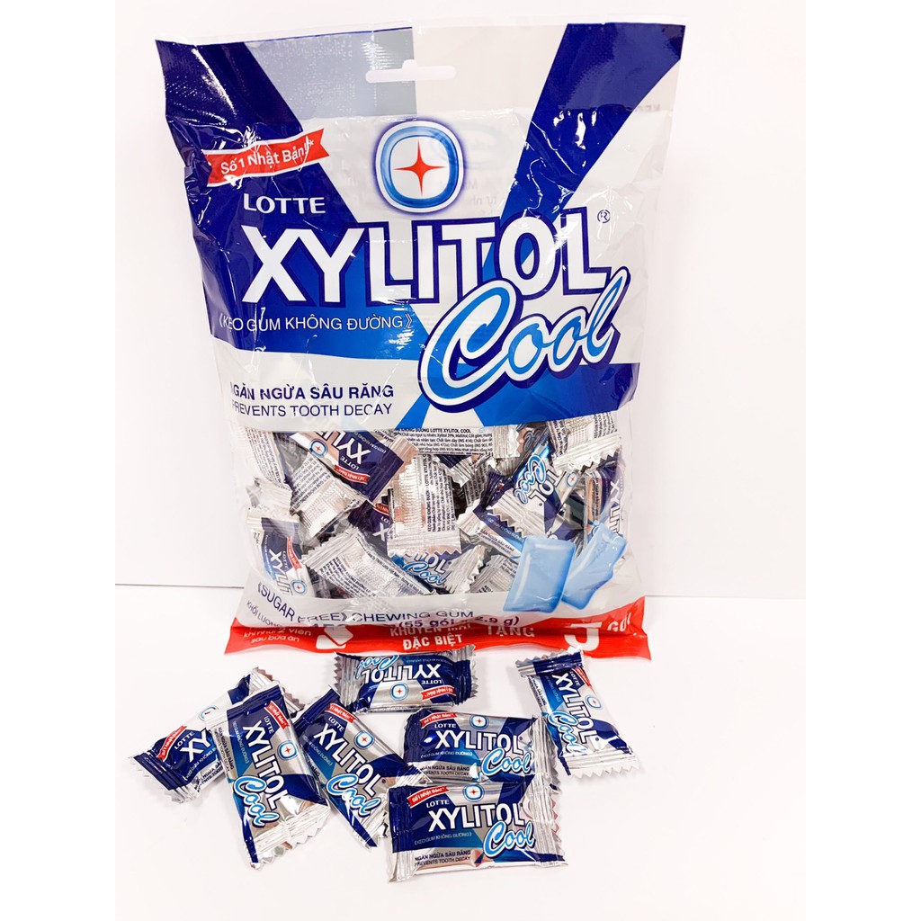 Kẹo gum không đường Lotte Xylitol Cool 159,5 g