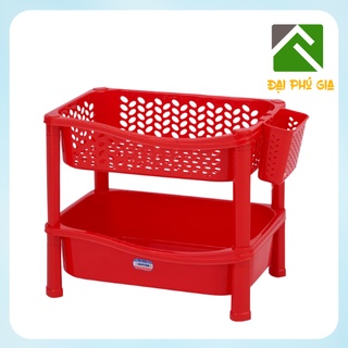 Kệ nhựa mini 2 tầng Duy Tân size nhỏ đựng cốc chén tiện dụng no.K626/2