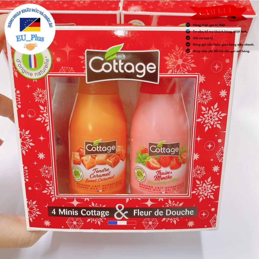 Bộ Set 4 Chai Sữa Tắm Cottage 4x50ml