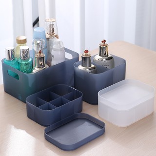 ❤️Dán miễn phí❤️1pc Hộp lưu trữ mỹ phẩm để bàn trong suốt trong suốt đa chức năng có nắp Các phụ kiện nhỏ Hộp đựng mỹ phẩm đồ vệ sinh cá nhân