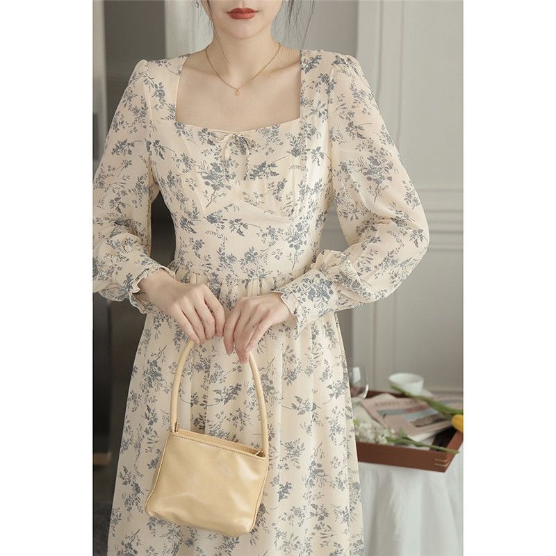 Đầm Hoa Phong Cách Hàn Quốc Thanh Lịch Cho Nữ