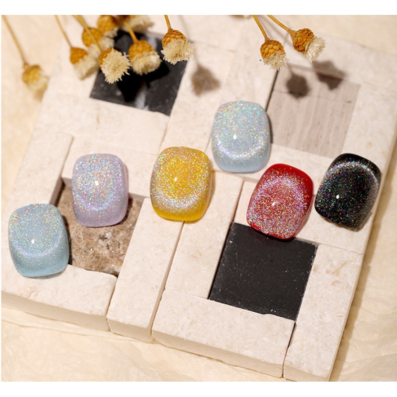 Top gel mắt mèo cầu vòng AS chai đỏ 15ml chính hãng