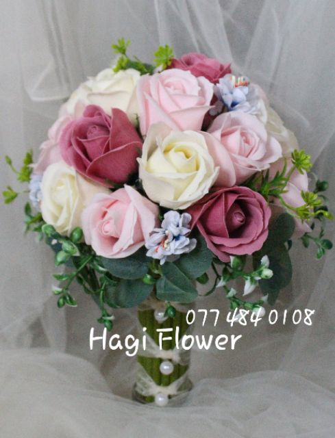SALE Hoa cưới hoa sáp thơm hàng sẵn