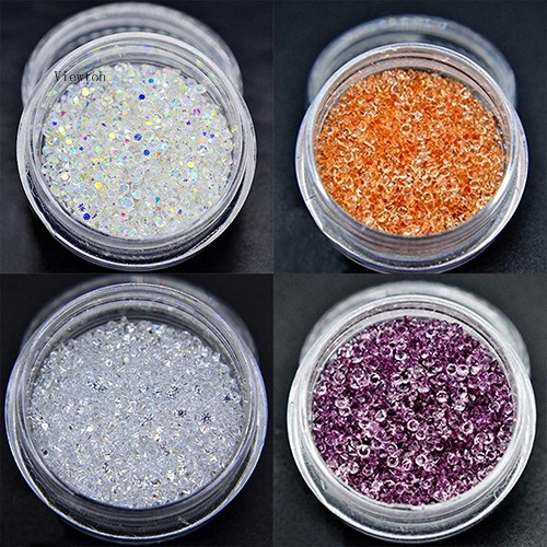*˚View*✧⁺300pcs Women's Fashion 1.2mm Micro Rhinestones Mini Nail Art Nail Decorations