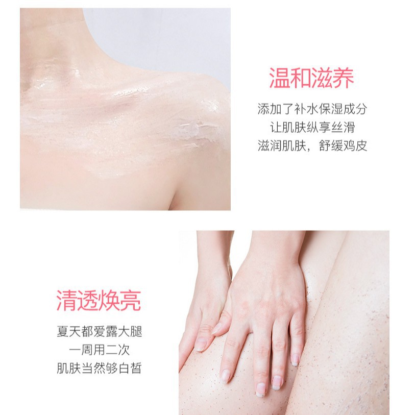 Kem tẩy tế bào chết đào niacinamide làm trắng da toàn thân 200g tiện lợi 74k