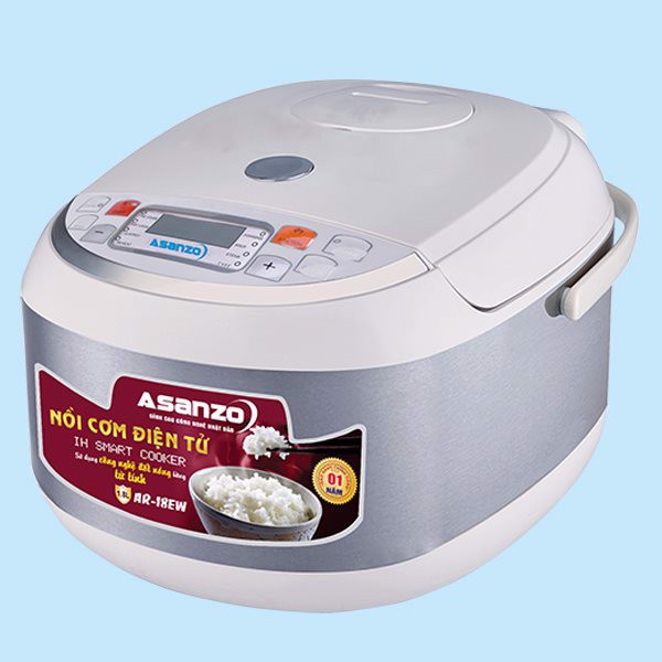 Nồi Cơm Điện Từ Cao Tần Asanzo 1.8 lít( Smart Cook)- Hàng Bảo Hành Chính Hãng