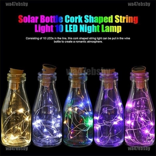 【wa47ebsby】Solar Energy Wine Bottle Lights LED Strings Copper Wire Home Party