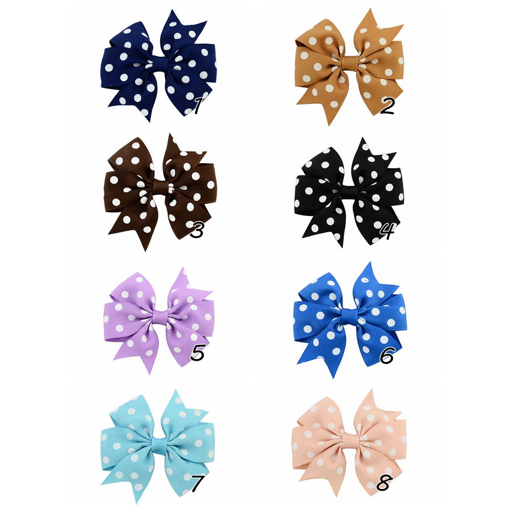 Kẹp tóc KIDSBOWS phối nơ thời trang cho bé gái tùy chọn màu sắc
