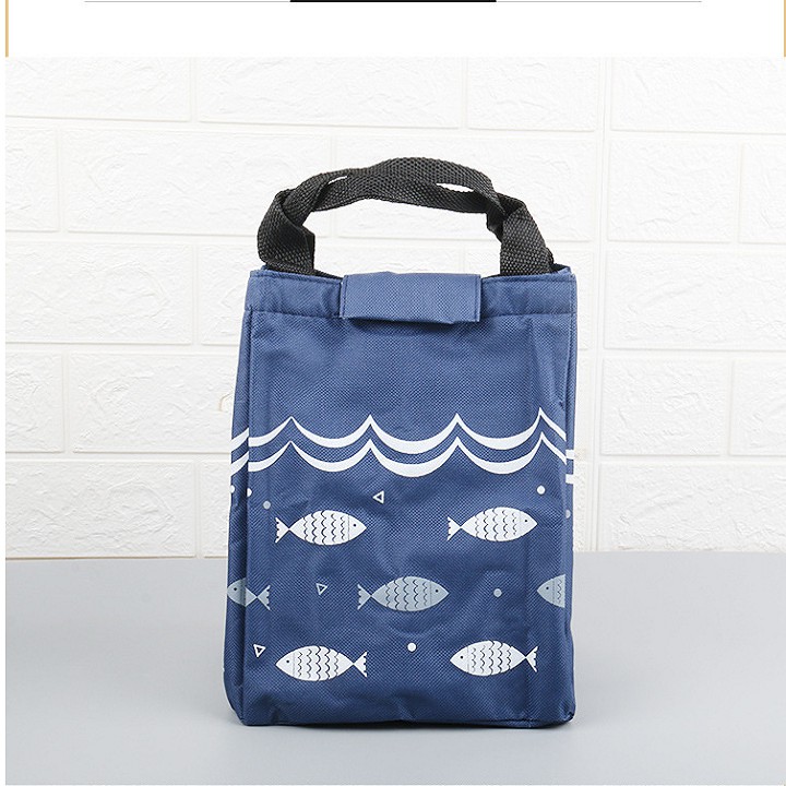 Túi đựng cơm giữ nhiệt Bento Nhật Bản, túi cơm văn phòng hình con cá【BAG-FISH】