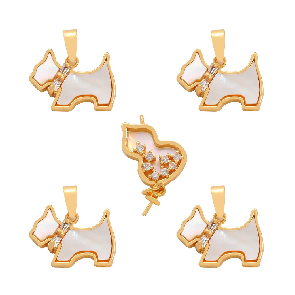 Mặt dây Beadia bằng đồng mạ vàng 18k thiết kế thời trang