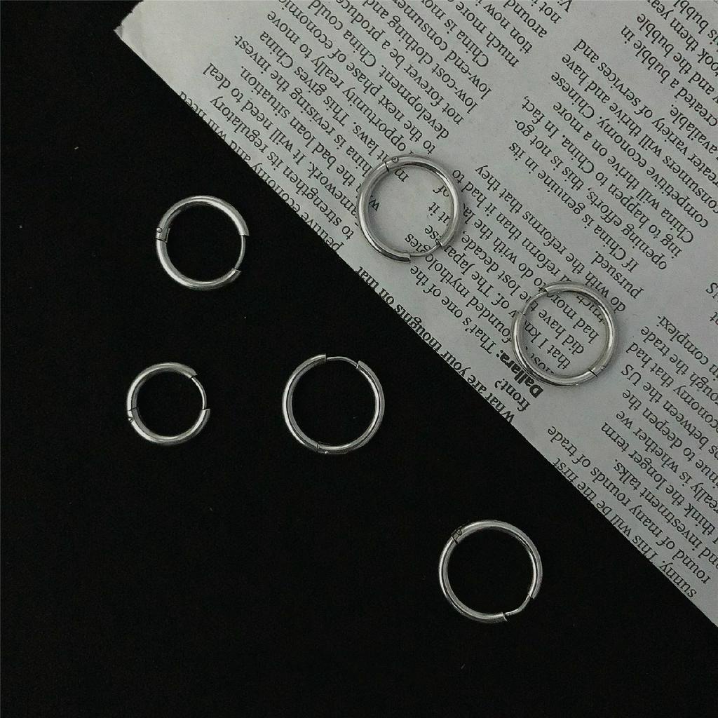 Khuyên tai 22245 bằng thép không gỉ đơn giản hợp thời trang cho nam và nữ