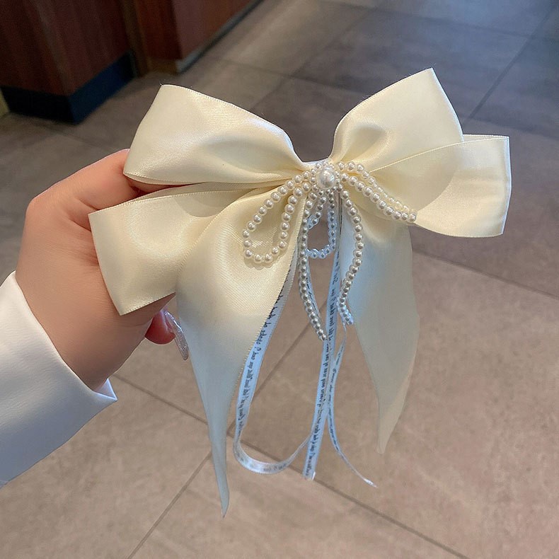 Trâm Cài Tóc Nơ Tua Rua Đính Ngọc Trai Nhân Tạo Phong Cách Trung Hoa