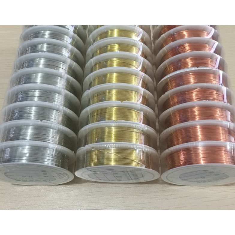 Cuộn Dây Đồng Màu Vàng/Bạc Dùng Làm Trang Sức Diy