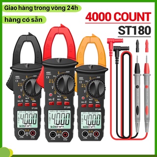 Ampe kế kẹp,máy kiểm tra điện áp st180 điện trở 4000 đếm ohm ncv, đồng hồ kẹp dòng điện kỹ thuật số