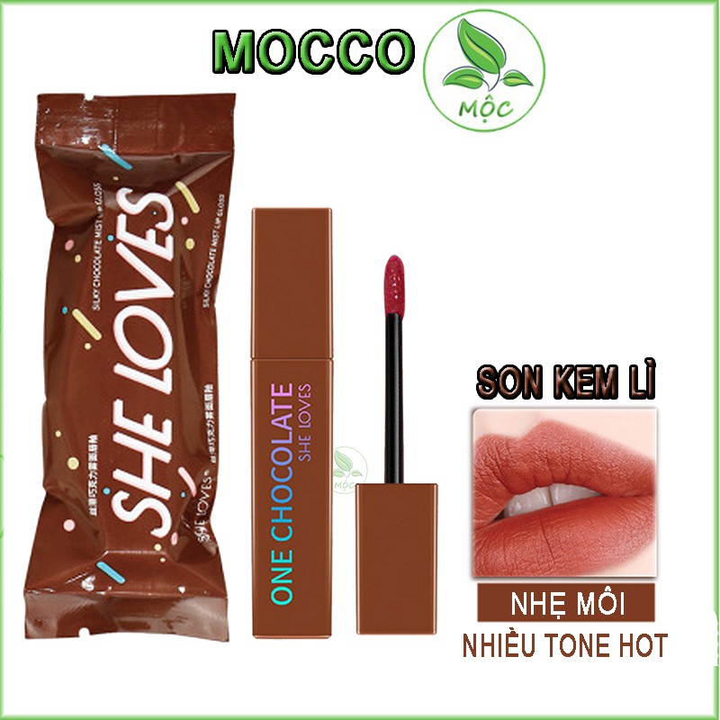 Son Kem Lì Chống Nước Lâu Phai Thiết Kế Vỏ Son Hình Thanh Socola Độc Đáo