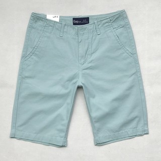 Quần short kaki nam GAP màu xanh ngọc ngang gối - Hàng VNXK đã qua xử lí Wash