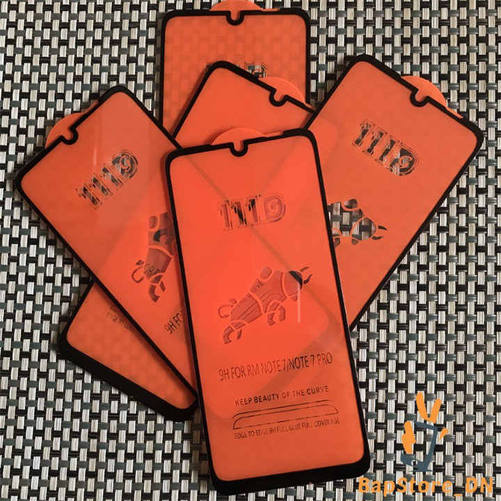 Cường Lực Xiaomi Redmi Note 7, Kính Cường Lực 111D Full Màn Hình Siêu Bền Siêu Cứng - Màu Đen