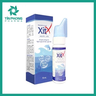 Xịt mũi vệ sinh mũi nano bạc Xitx -Xịt sạch, thông mũi, ngăn ngừa sổ mũi, ngạt mũi (Chai 75ml)