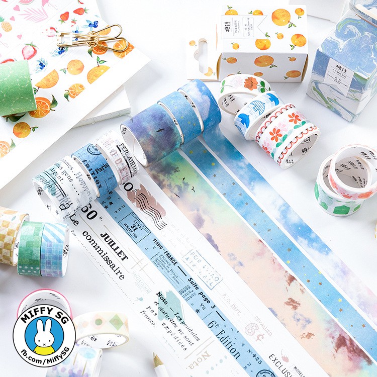 Bộ 3 washi tape GỢN SÓNG