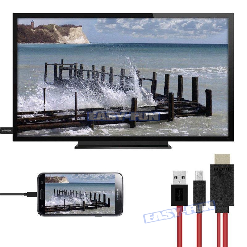 Dây cáp TV chuyển đổi MHL sang HDMI/Micro USB sang HDMI 1080P HD cho Android 11pin