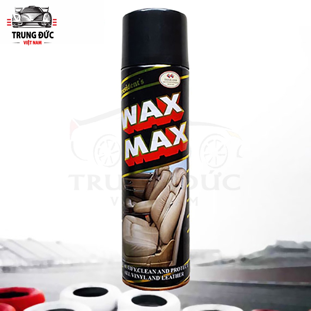 Chai xịt tẩy TRUNGDUCVN WAXMAX vệ sinh nội thất ô tô dạng xịt làm sạch ghế da, trần nỉ ô tô, đồ gỗ…