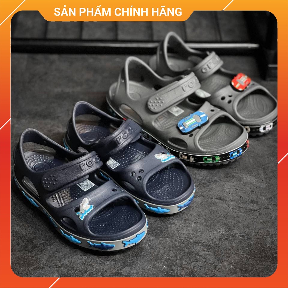 Giày Cross, Giày Nhựa Sandal Funclab Kid Chính Hãng Size 24 Đến 35 - Tặng 4 Jibbizt - Sấu Vui Vẻ