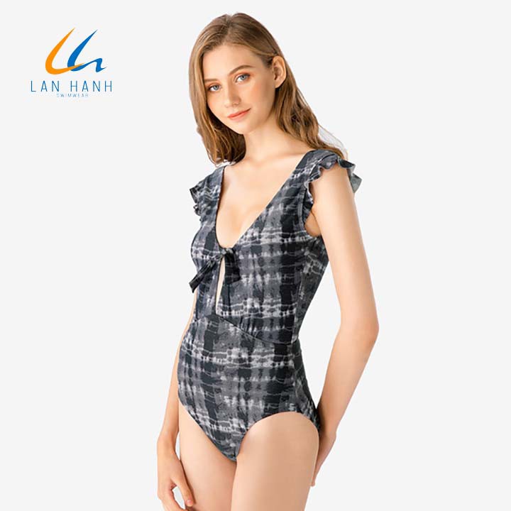 [Mã FAMALLT5 giảm 15% đơn từ 30k] Đồ bơi một mảnh ôm body kèm váy rời Lan Hạnh 10415-DE201