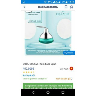 DR.LACIR COOL CREAM  mẫu mới ( kem trắng da chống nắng vật lý)