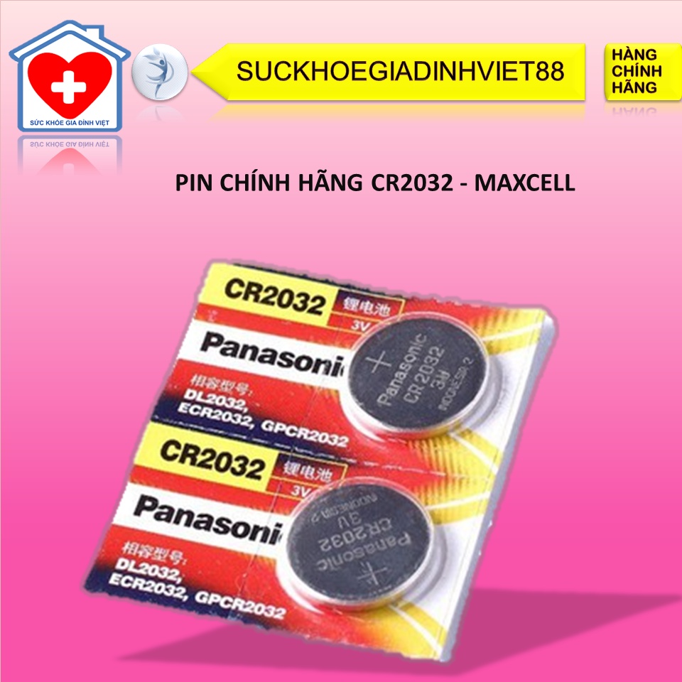 Pin chính hãng CR2032, Maxell cho nhiệt kế điện tử, nhiệt kế, cân sức khỏe, máy đó đường huyết ..