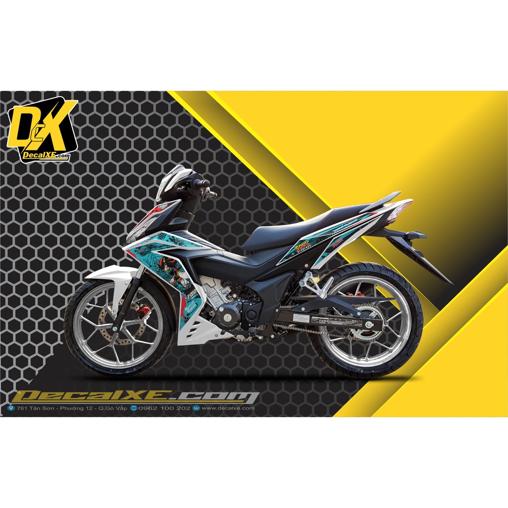 Tem rời dán xe WINNER V1 | Chất Liệu Decal Cao Cấp Chống Nước, Bền Màu, Cắt Khuôn Sẵn Dễ Dán | WINNERV1TK001