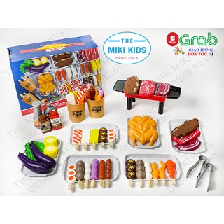 Bộ đồ chơi bếp nướng BBQ hàn quốc 55 chi tiết, mẫu hoàn toàn mới, màu sắc bắt mắt, nhựa an toàn - The Miki Kids