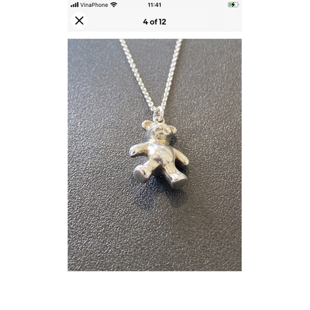 Dây chuyền bạc gấu teddy Tiffany