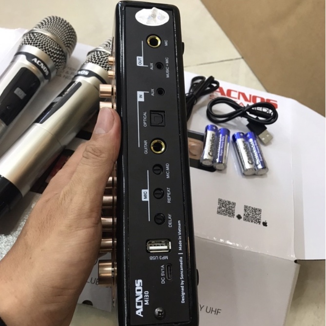 Vang cơ mini Acnos Mi30 kèm 2 micro nhôm cao cấp - Hàng chính hãng
