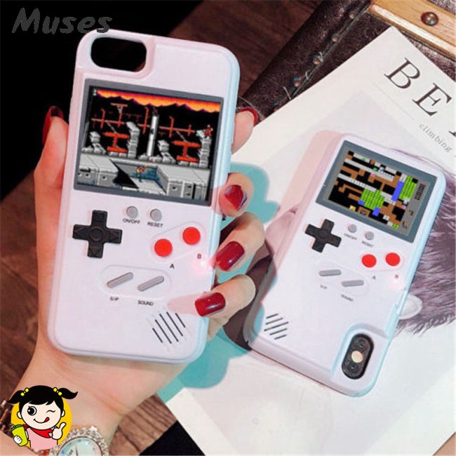 Muse07 Vỏ điện thoại For iPhone6/7/8,6/7/8 Plus,X/Xs,XR,X Max Color Tetris Game Screen Play Retro Case