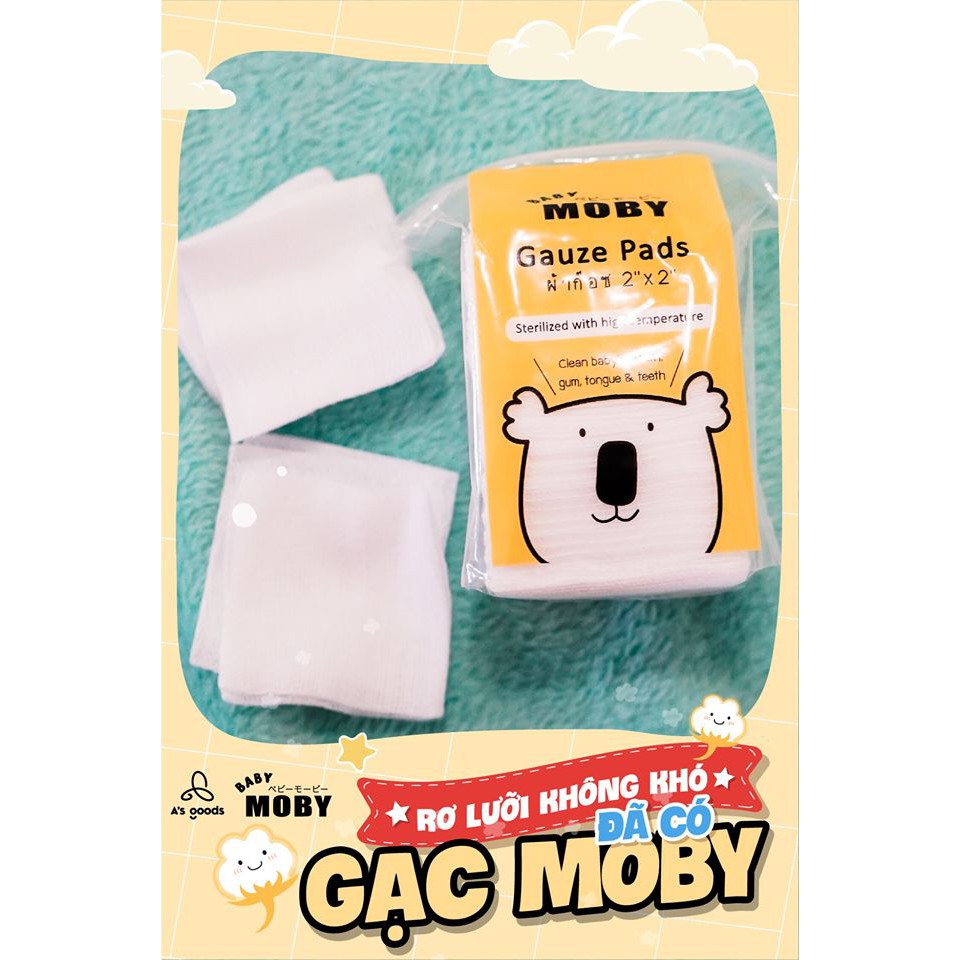 Gạc Rơ Lưỡi Moby Cho Bé (50 Miếng)