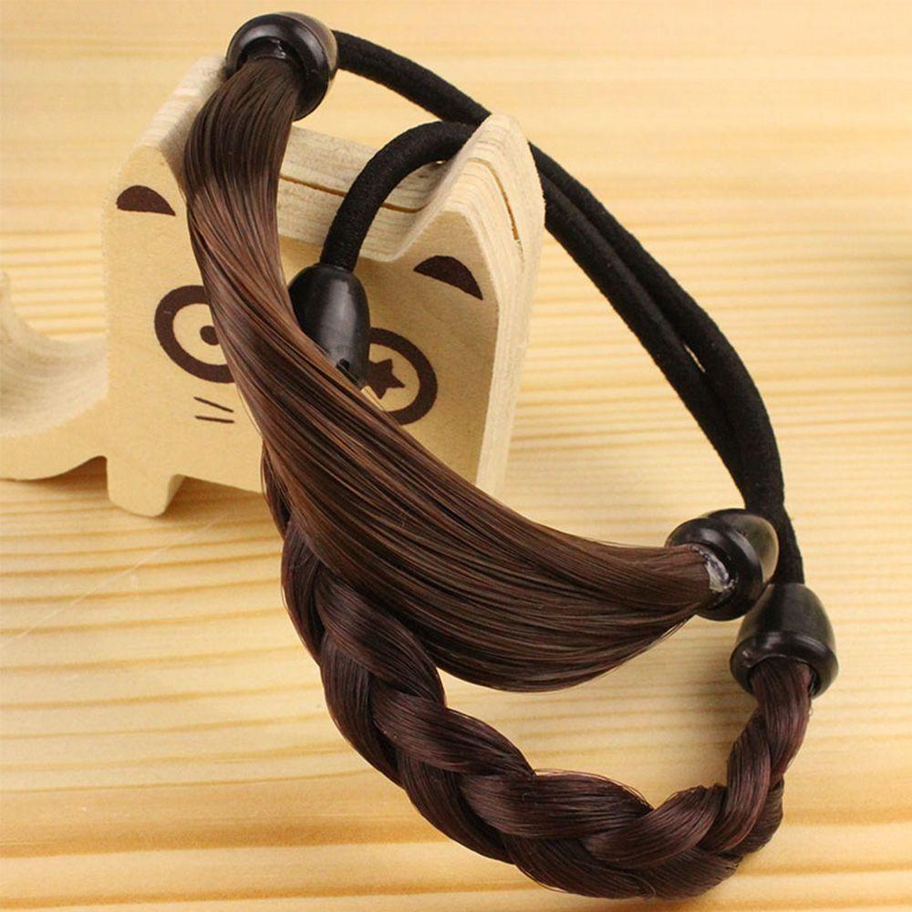 AROMA Tóc Giả Kiểu Thắt Bím Bằng Sợi Tổng Hợp Thời Trang Cho Nữ